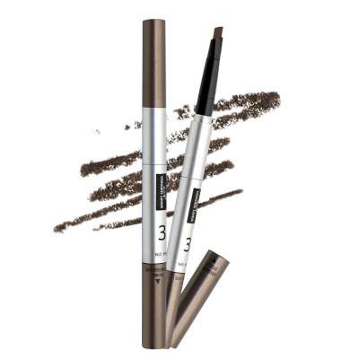 OEM Private Label Cosmetic Triangle Shape Waterproof Eyebrow Pencil With Brush